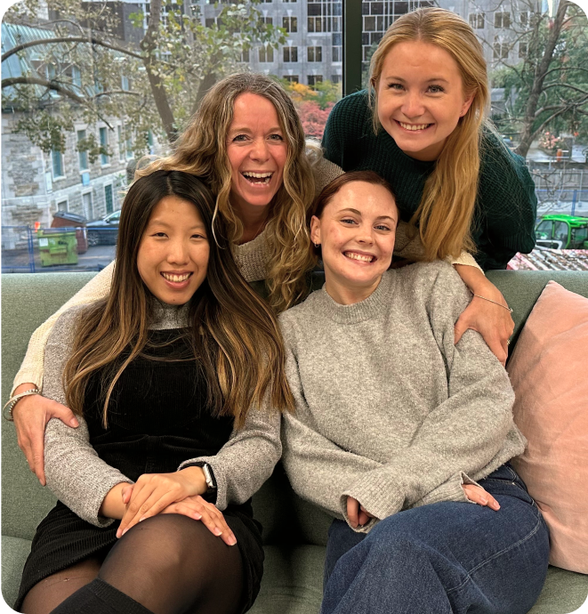 Photo of Plank team members with Carolyn of Carolyn's Community